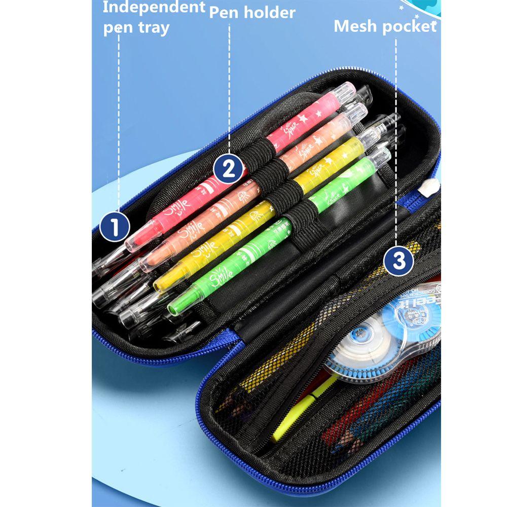 Pen Holder Stress Relief Squeeze Toy for School Kids Fidget Toys 3D Pencil Case Cartoon Push Bubble