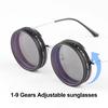 Adjustable ND Filter Sunglasses 45300 Gears for Comfort Clarity Polarized Round Glasses