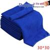 Синее полотенце из микрофибры для чистки автомобиля 30x30