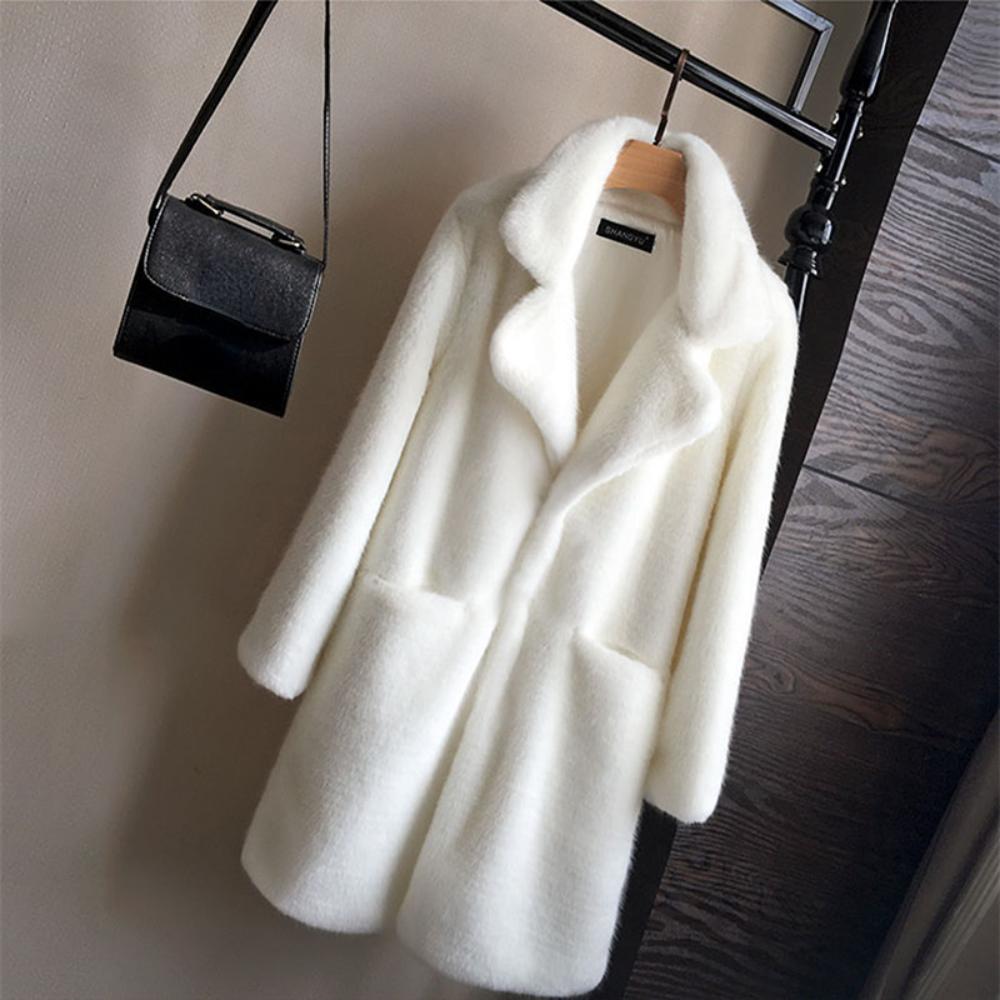 LJX 2024 Fashion Elegant Women Autumn Winter Jacket Wool Collar Stand Up Party Luxurious Thickening Winter Plush Women's Coat Loose Women's Coat