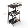 Merytes Kitchen Open Kitchen Gap Wooden Shelf with Steel Storage Shelf 3-Tier Cart, Shelf, Rack, Storage, Shelves, Multi-Function