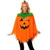 Halloween Costume Cape Set Adults - Pumpkin Hooded Cloak With Headband Optional Trick-or-Treat Bag
