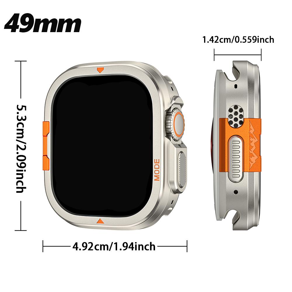 Металлический чехол для Apple Watch Ultra 3 49 мм 46 мм 45 мм 44 мм Чехол-протектор Алюминиевая рамка-бампер для IWatch Series 11 10 9 8 7 6 5 SE