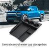 For Rivian R1T R1S   2024 Car Center Console Lower Storage Box Organizer Tray Drink Water Cup Holder Panel Accessories