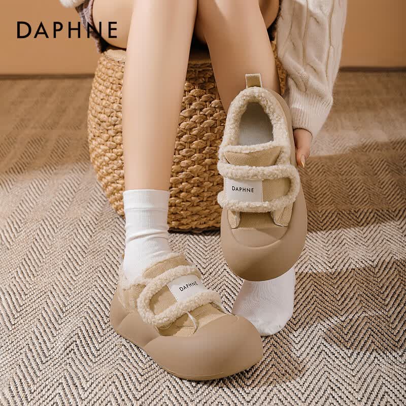 Женские зимние плюшевые повседневные туфли на липучках Daphne