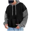 Men's Contrast Color Loose Drop Shoulder Sleeves Hoodies Men's Casual Sports Hoodies