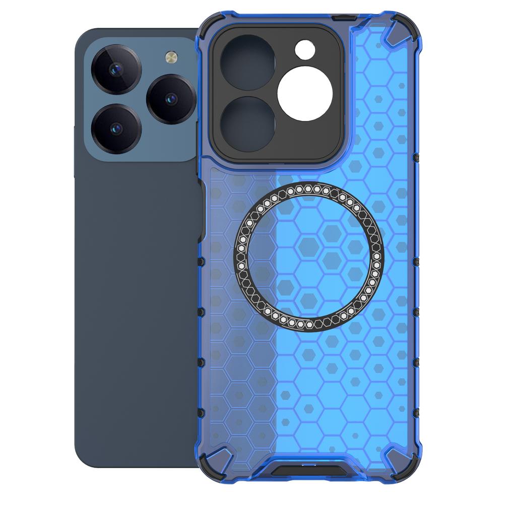 Для Realme C61 4G/C63 4G/Narzo N63 4G Магнитный чехол из ТПУ+ПК с сотовой текстурой