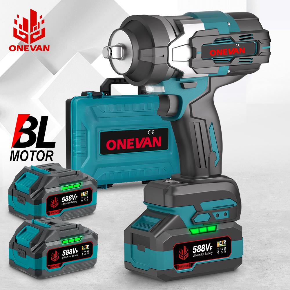 ONEVAN 2800N.M 2800W бесщеточный электрический ударный гайковерт 1/2 дюйма беспроводной ударный гайковерт отвертка инструмент для Makita 18V аккумулятор