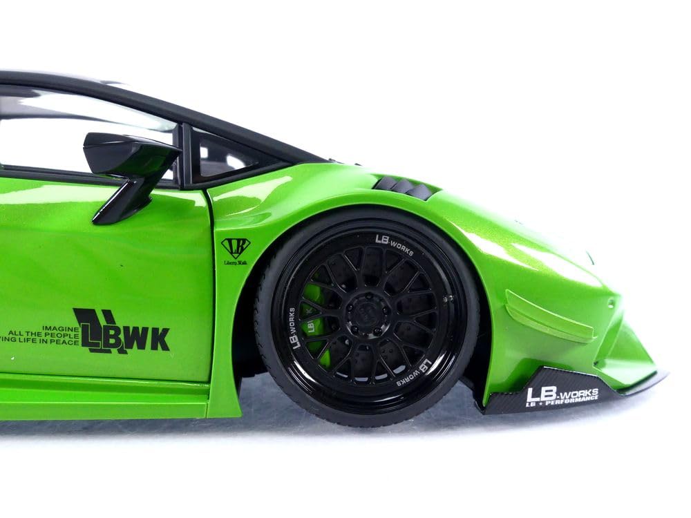 AUTOart Liberty Walk Works Lamborghini Huracan GT Pearl Green Finished Product 1/18 LB-Silhouette