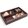 4-grid Stationery Tray Desktop Storage Box Utensil Silverware Storage, Desk Organizer, Aesthetic Room Decor