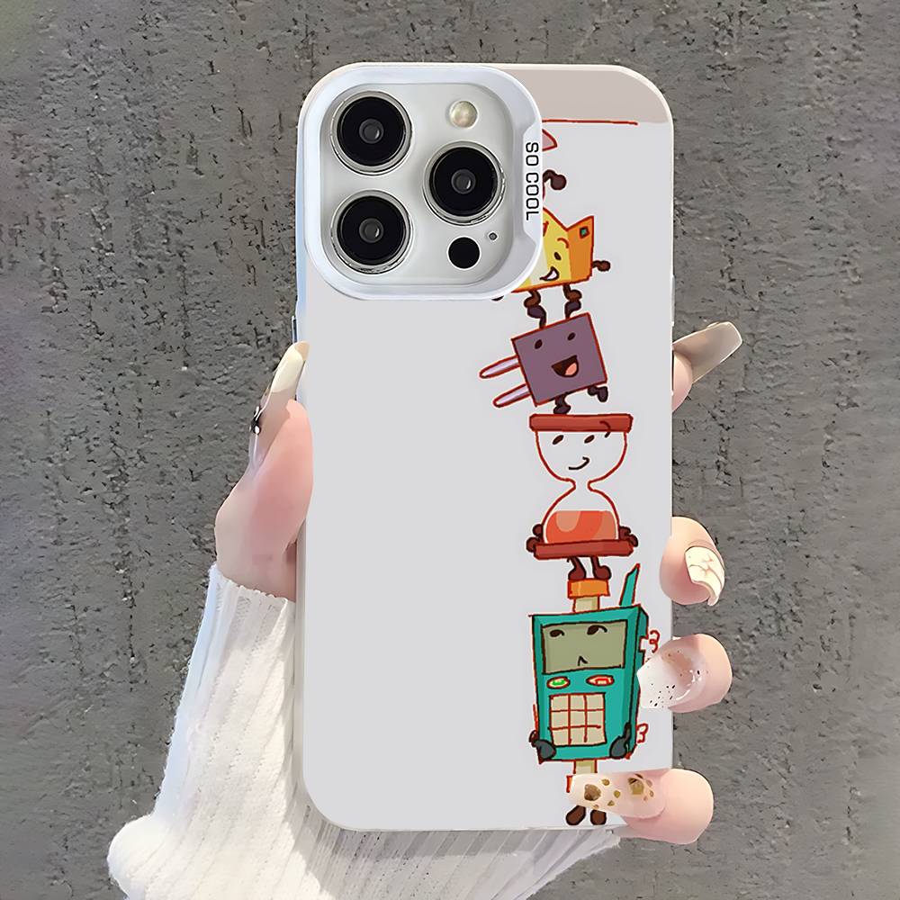Чехол для телефона Battle For Dream Island для iPhone 17,16,15,14,13,12,11,Pro,XS,Max,Plus,Mini,SE Белый Конфетный Матовый Ударопрочный Чехол