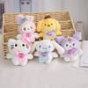 Cute Sanrio Series Plush Keychain Adorable Stuffed Dog Bag Charm Soft 10cm