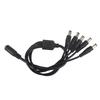 5.5x2.1mm Power Cord Splitter Adapter Cable Extension for CCTV Camera 1 Female To 5 Male