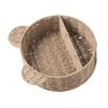 Cartoon Bear Ear Floating Shelves Cute Round Shape Rattan Woven Wall Shelf Hanging Storage Basket Plant Rack Home Decors