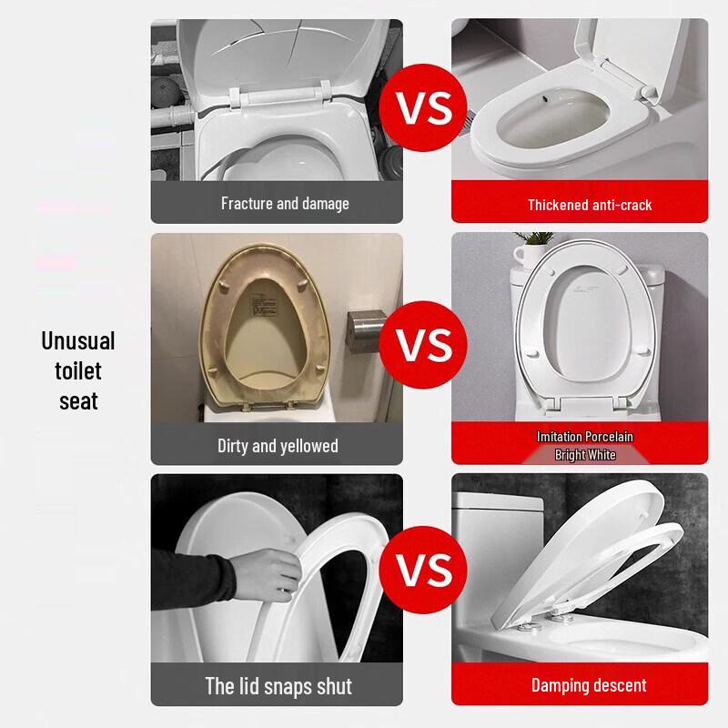 TLXT Universal Thickened Soft-Close Toilet Seat