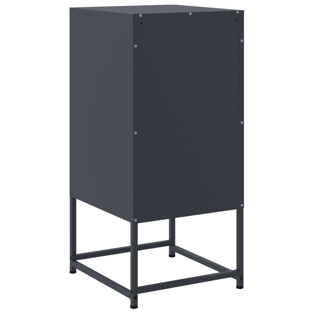 Nightstands (2 pcs) Anthracite 36 x 39 x 78 cm Steel