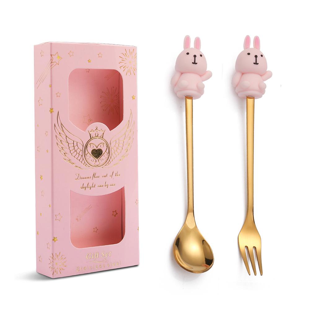 HANYANG 410 Stainless Steel Cutlery Home Hotel Use Cute Spoon Fork Western Cutlery