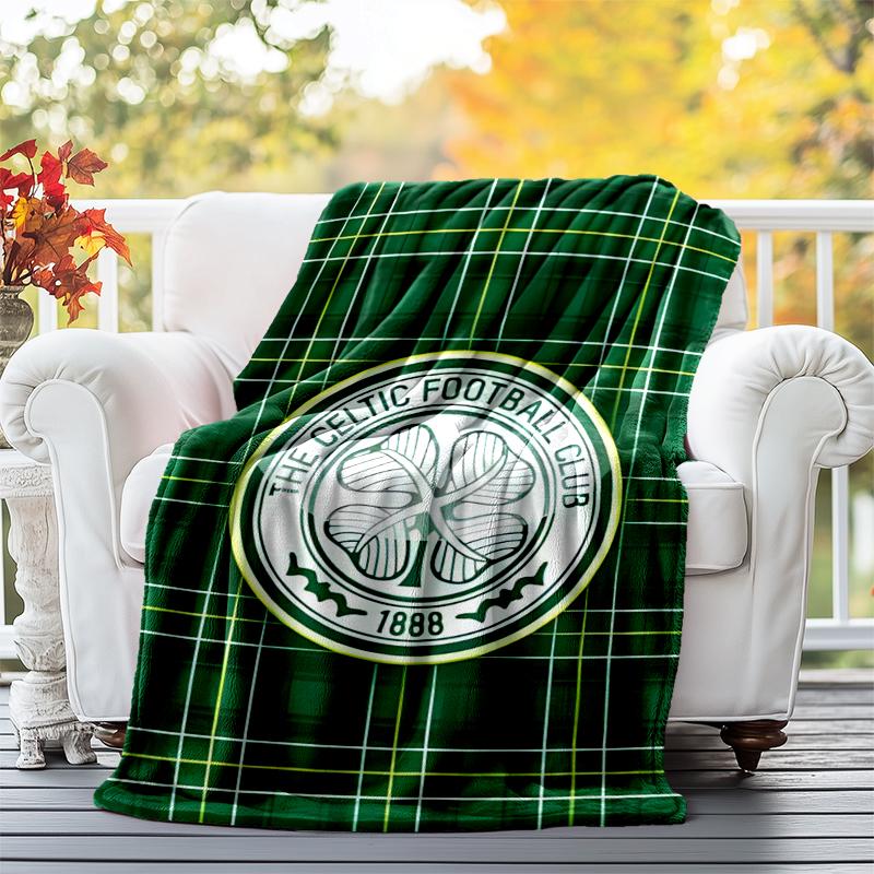 Celtic FC Flannel Blanket Soft All-Season Throw, Design for Camping, Car Travel, Hiking Sofa, Bed, Office Perfect Gift for Parties