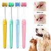 Pet Toothbrush Dental Cleaning Kit for Cats Dogs Ultra-Soft Bristles Oral Care Tool Prevent Plaque Tartar Toothbrush Kit
