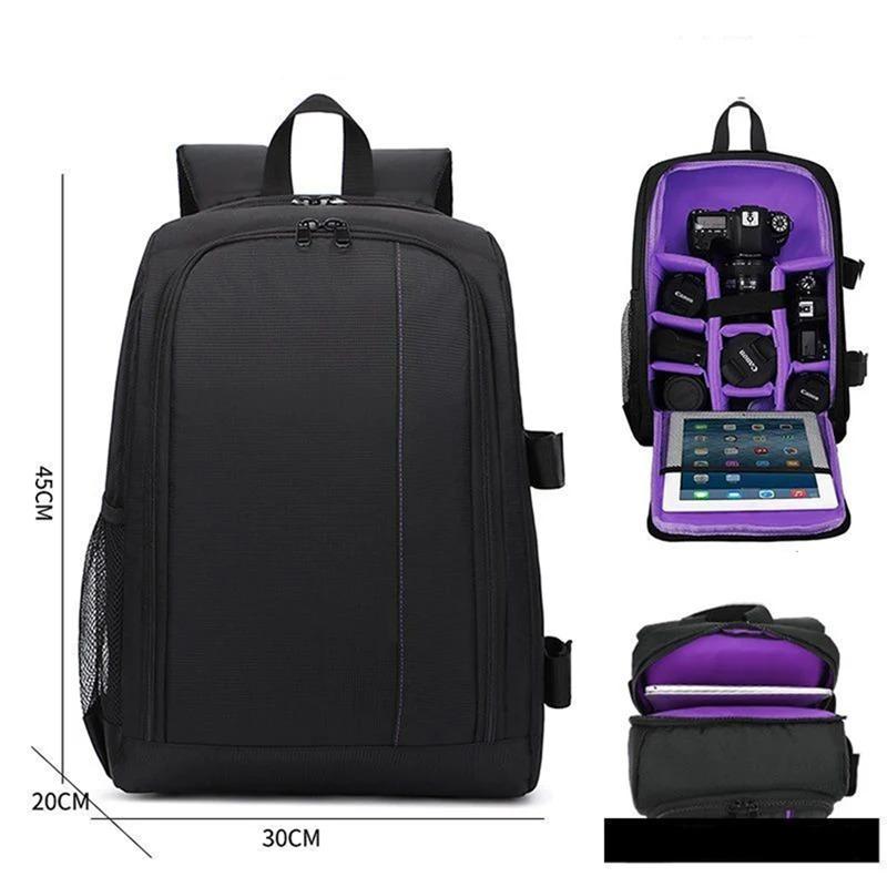 Professional Dslr Camera Backpack Waterproof Oxford Photography Bag With Laptop Compartment Tripod Holder For Outdoor Travel