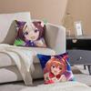 Cheerful  Anime UUmamusume Pretty Derby Cushion Cover Throw Pillow Cover Hidden Button Durable Polyester Chair Cushion