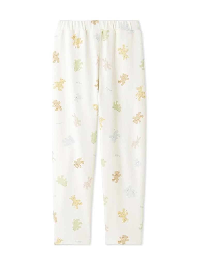 Gelato Pique Plush Print Long Pants PKCP251454 OWHT Kids'