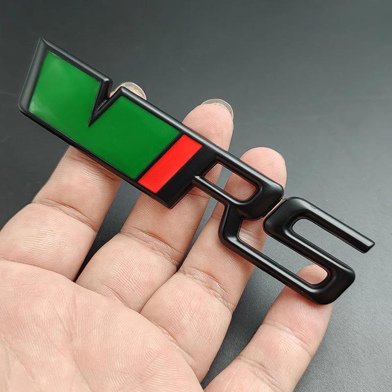 JIYQ3 3D Metal VRS Logo Car Emblem Rear Tail Bumper Badge Sticker For Skoda Rapid Octavia 2 3 A5 RS Kodiaq Fabia Superb Accessories