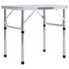 VidaXL Folding Camping Table Folding Garden Table Hiking Table Outdoor Table Picnic Table White 48178