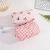 Cute Plaid Bow Bear Pen Case Cosmetic Bag Girly Makeup Storage Bag Portable Large Capacity Organizer Bag Student Stationery Gift