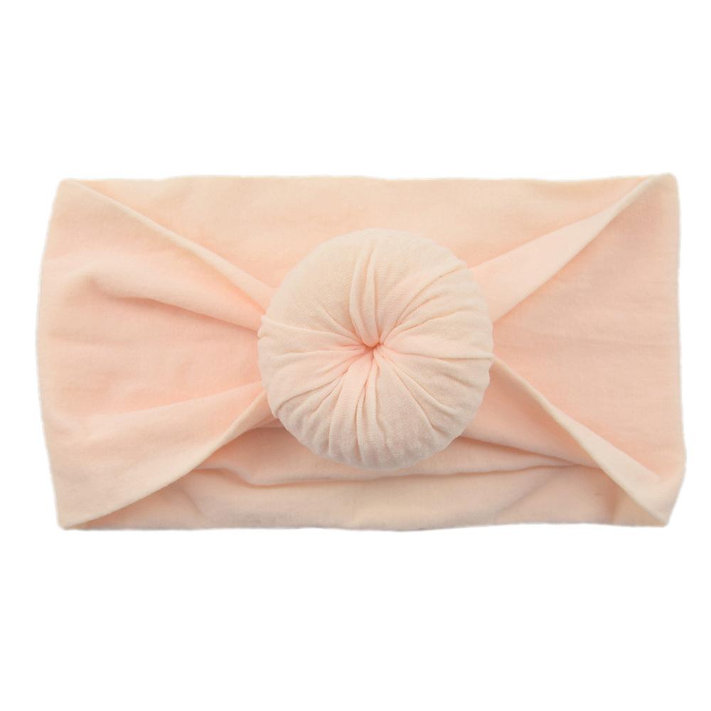 Детские головные уборы из нейлона, широкие детские аксессуары для волос, мягкие чулки с шариками, повязка на голову для малышей из нейлона, повязка на голову в виде пончика
