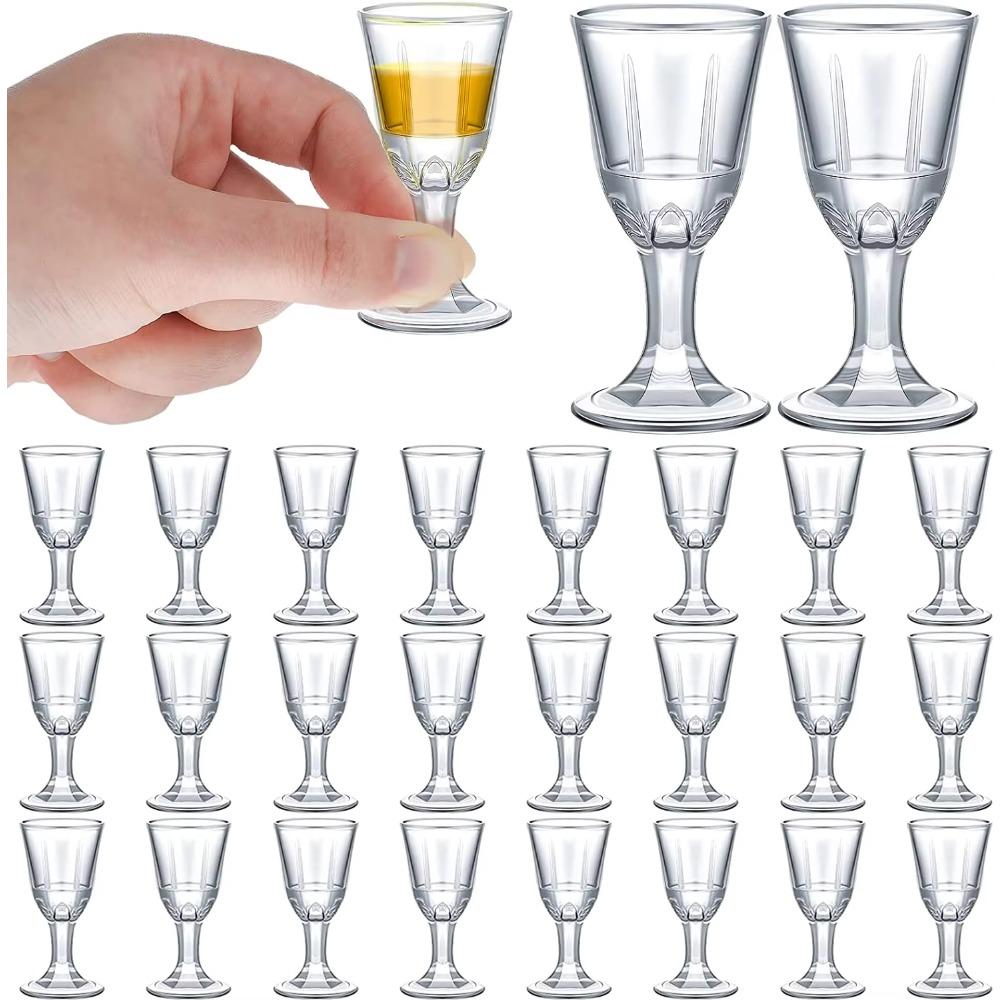 6pcs/set Whisky Glass Cup Liquor Wedding Party  Mini 0.4Oz 10 Ml Clear Tequila  Whiskey Cordial Wine Shot Glasses Wine Glass
