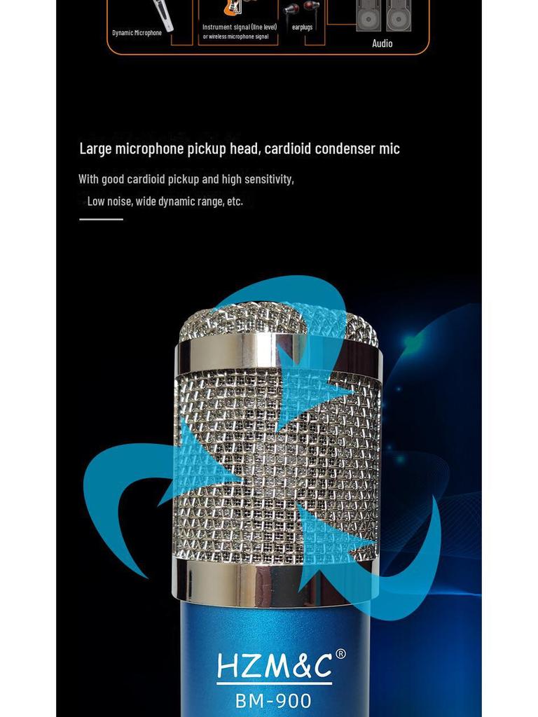 Конденсаторный микрофон BM-900: Компьютерная запись, караоке, трансграничная горячая распродажа
