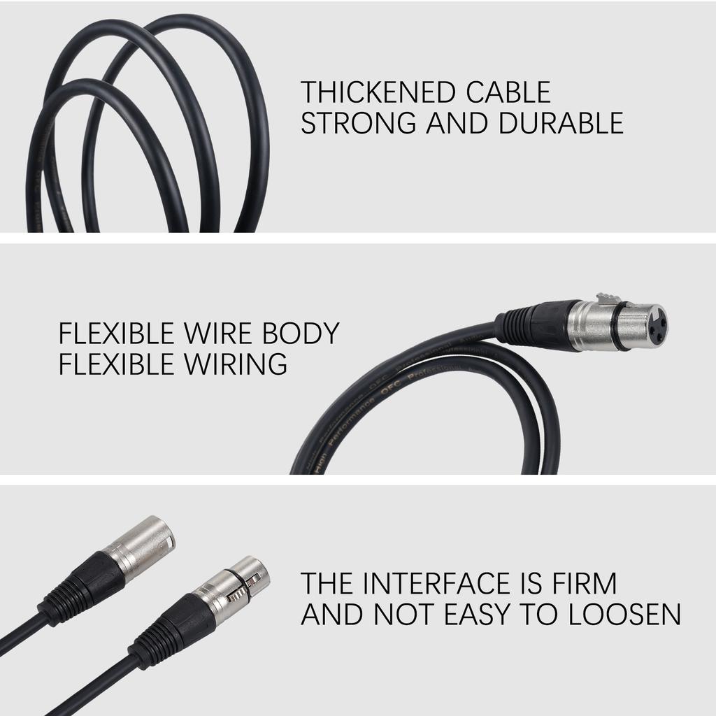 DMX512 Signal Cable Canon Cable/Microphone Cable/Microphone Cable XLR Cable Black