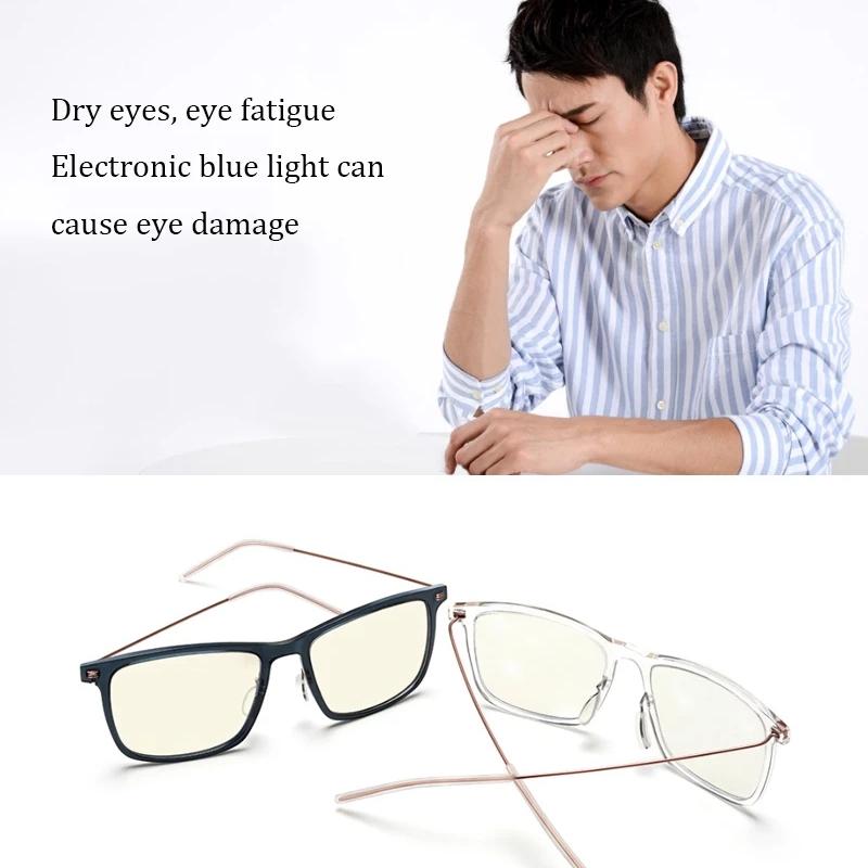 Оригинальные очки Xiaomi Mijia 50%, анти-синие, синие очки Pro, сверхлегкие анти-УФ-очки, устойчивые к усталости для игр, компьютера, телефона, вождения