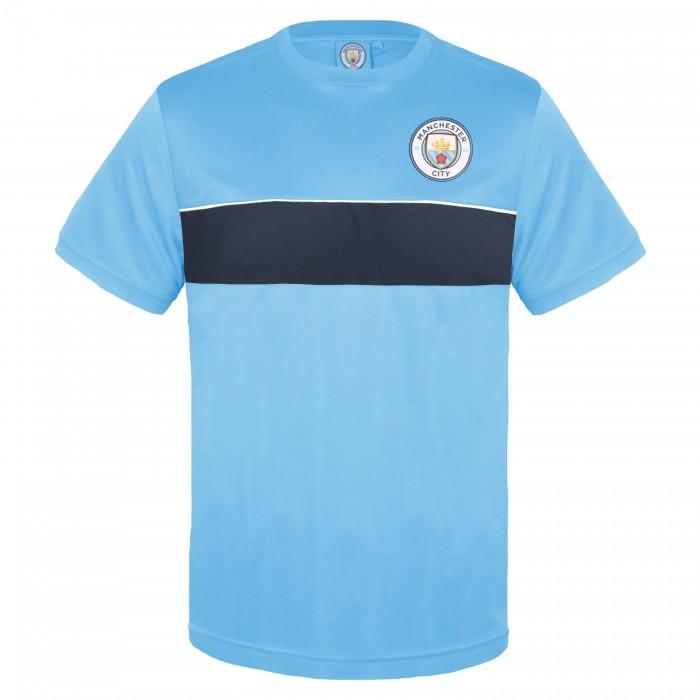 Manchester City FC Mens Crest Polyester T-Shirt