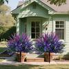Lavender Artificial Ground Inserted with Nails Detachable Indoor and Outdoor Plastic Artificial Flowers Artificial Plants.