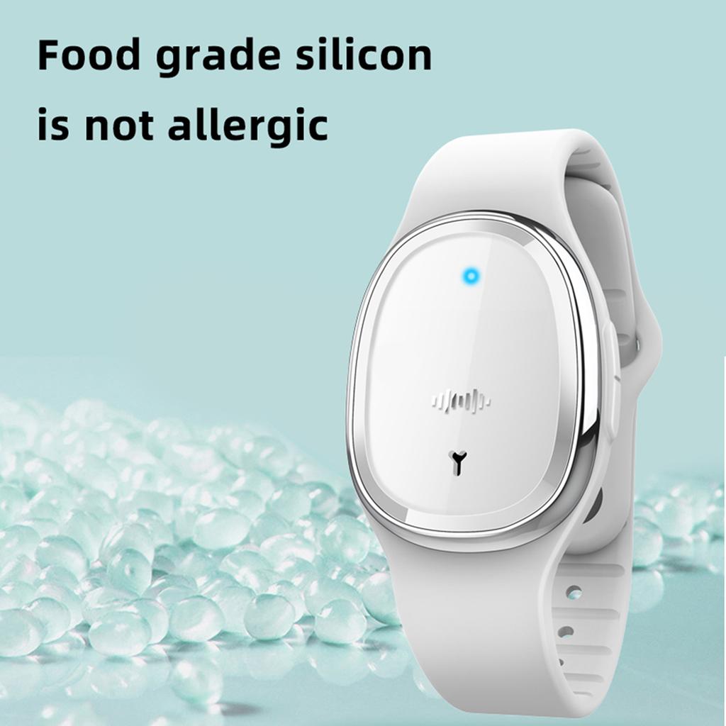 Portable Ultrasonic Mosquito Repellent Bracelets with Clock Non-Toxic Deet Free Bug Insect