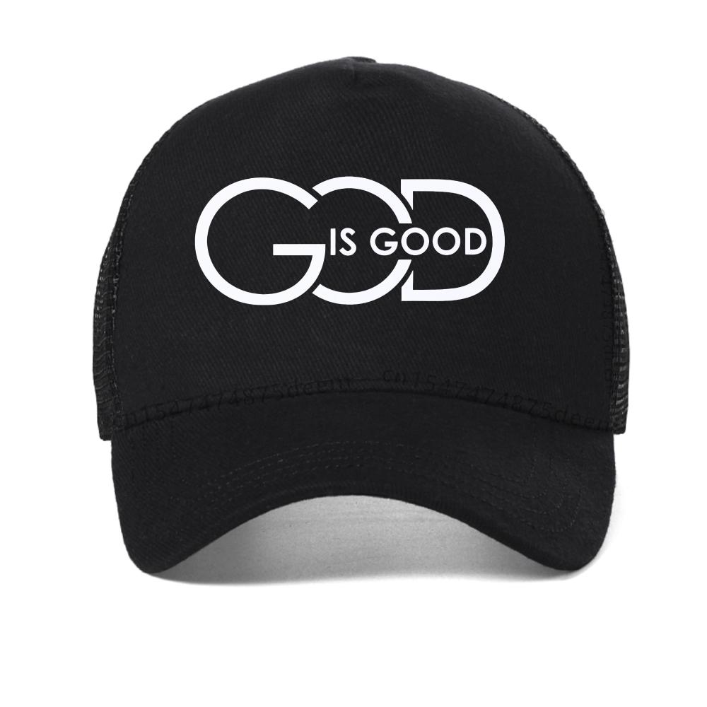 Мужская бейсболка с принтом "God Is Good", модная, повседневная, с буквенным узором, летняя, с регулируемым козырьком, тракер, кепки Snapback