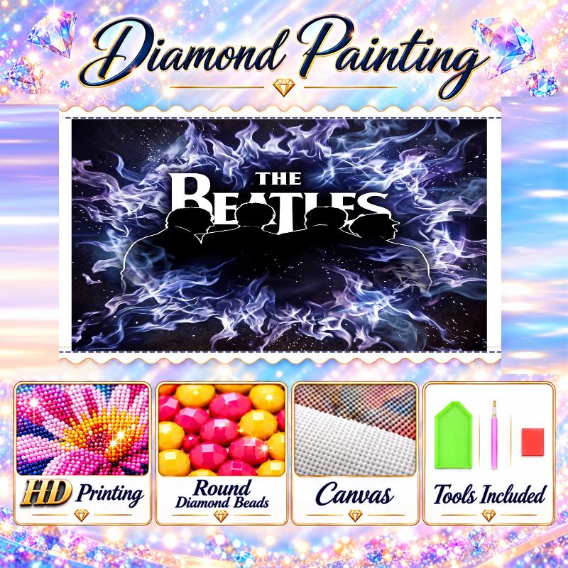 The Beatles Diamond Painting Kit 5D Full Drill DIY Diamond Mosaic Wall Art Home Decor