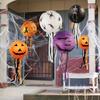 Halloween Paper Lantern - Round Strap Shaped Folding Pumpkin for a Spooky Atmosphere for Christmas and Halloween Parties