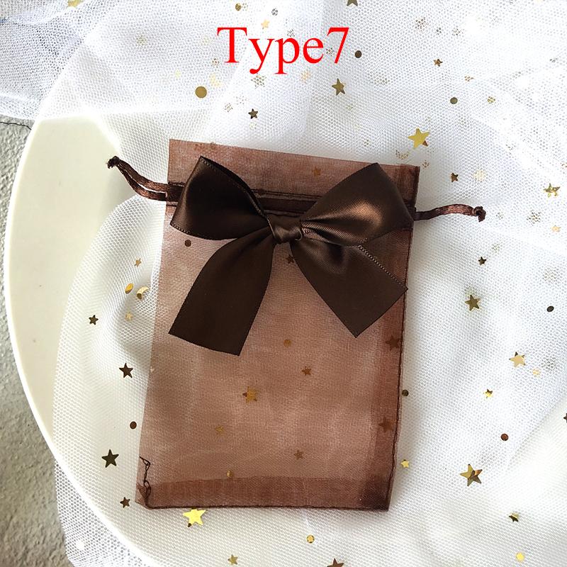 10 шт., свадебный подарок, изысканная сумка-бабочка, сумка из органзы, сетчатая сумка из пряжи на шнурке