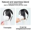 Women Clip-in Bangs Natural Wispy Side Bangs Forehead Hair Extensions Black Brown Girls Air Bangs Fringe Wig Hairpieces