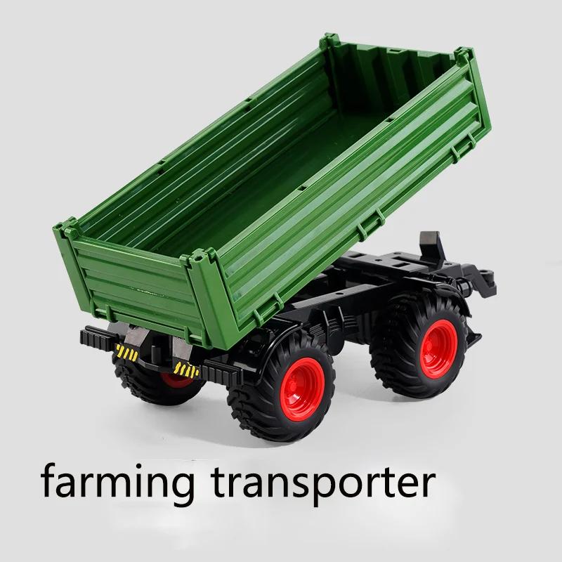 Farmer Car Remote Control Tractor Trailer 2.4G RC Tractor Simulation Engineering Construction Truck Model Toy Tillage Machine