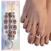 Nails French Toenails for Foot Nails Finished Wear Nails and Nails Matte Toenail Patches