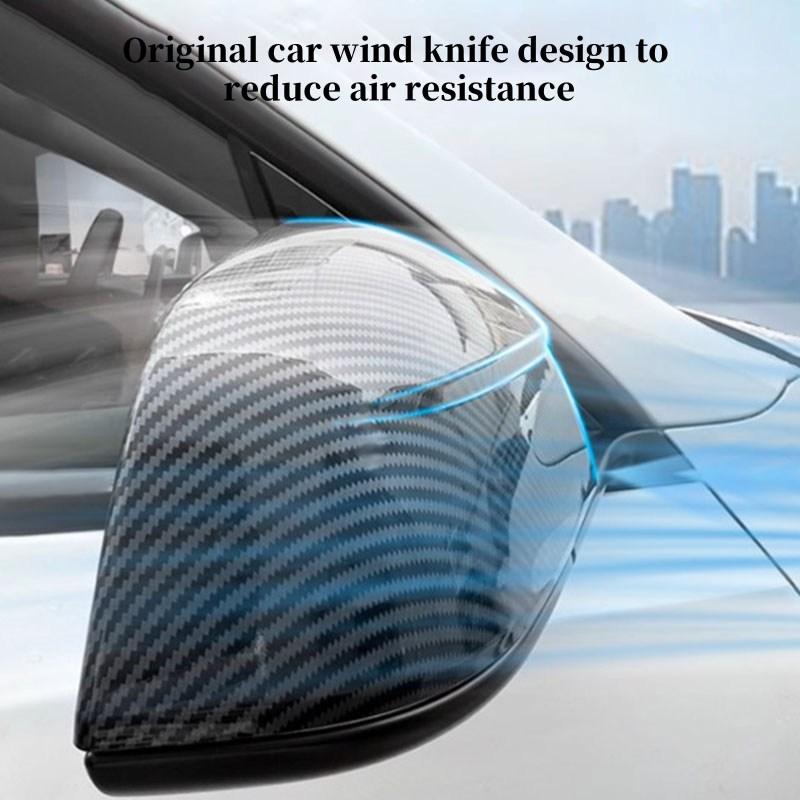 Для Tesla Model Y Juniper 2025 Защитная накладка на зеркало заднего вида сбоку и сзади, вид под карбон, ABS, декоративные аксессуары для автомобиля