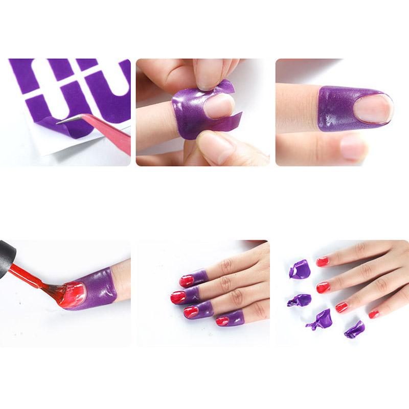 10 шт./лист защитных наклеек для лака для ногтей, держатель для инструментов, креативный U-образный, водонепроницаемый, прочный, чехол для пальцев маникюрного инструмента