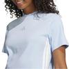 Adidas Clothing T Shirts Women's Blue Crew Neck