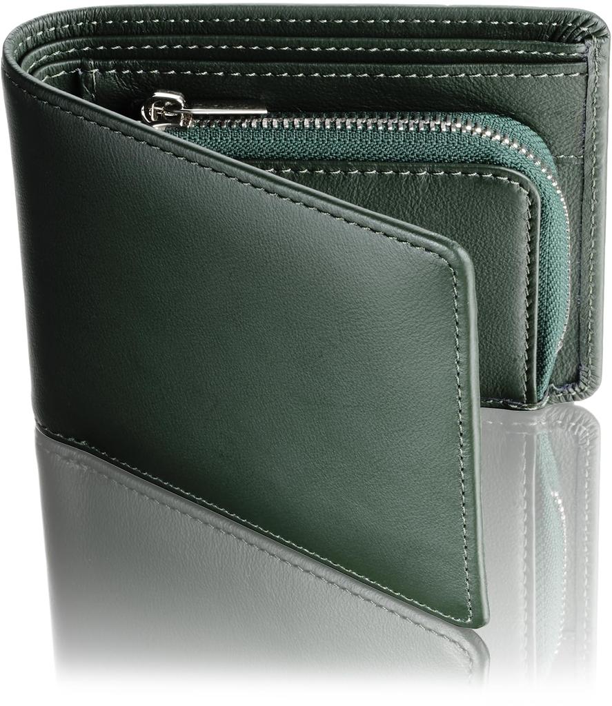 Shitamachi Bifold Wallet Wallet Genuine Leather In Japan Large Capacity Card Zipper Tatsuno Leather Made In Japan Smooth Leather Gift Box Included