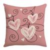 New Valentine's Day Pillow Case Pink Love Linen Print Couple Home Living Room Sofa Cushion Pillow