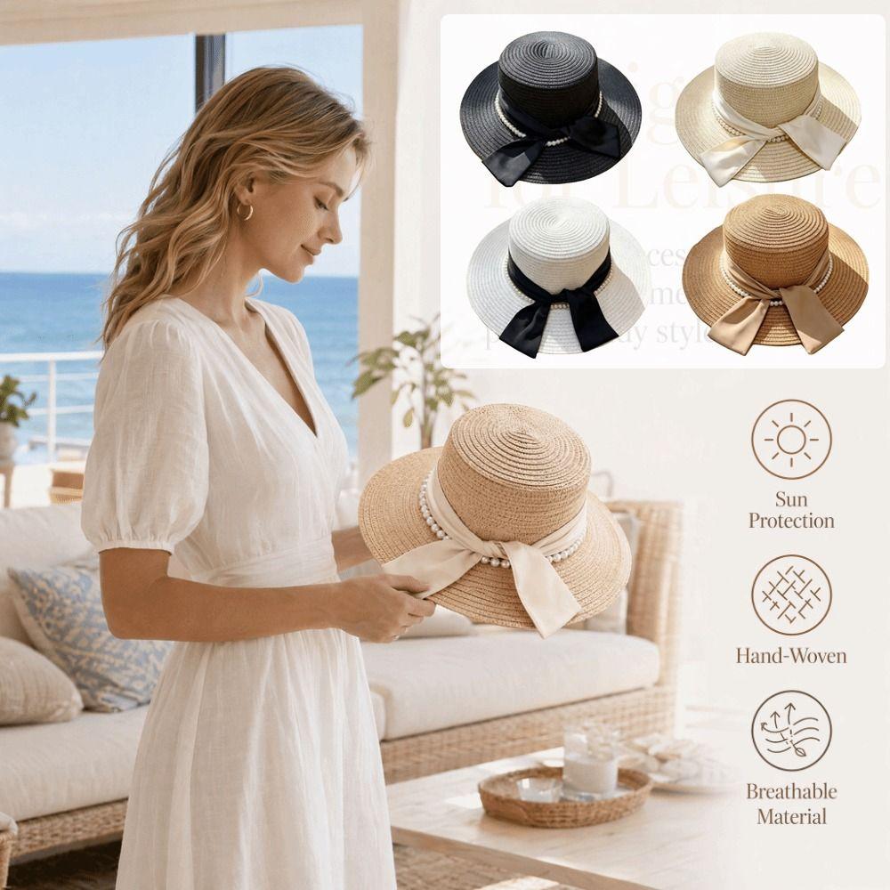 Silk Bow Bucket Hat Multicolor Beach Hat French Sun Visor Hat Summer Outdoor